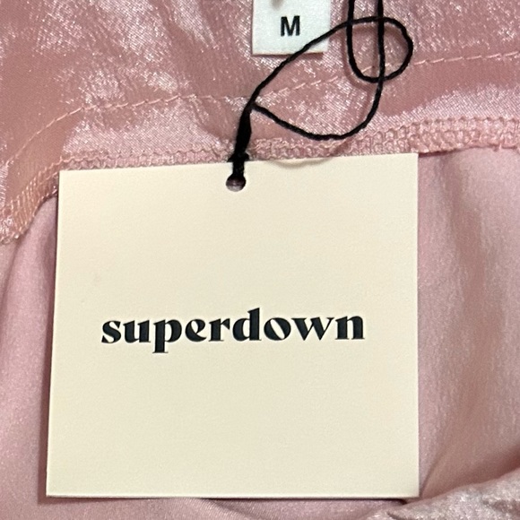 STUNNING & COMFY NWT Drawstring Satin Cargo Jogger Pant Pink Sz M - Picture 7 of 10